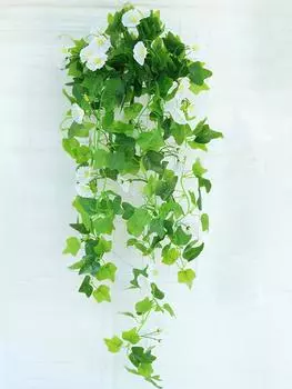 1 шт. искусственный цветок искусственный ротанг поддельные растения настенный ипомея цветок искусственный цветок свадьба домашний декоративный фуксия