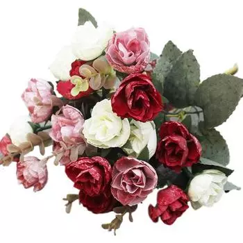 1 шт. искусственный цветок розы DIY садовая вечеринка дома свадьба праздник ремесло декор розы красного