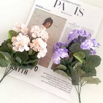 1 шт., искусственный цветок, свадебная вечеринка, украшение для дома, Рождественский декор, цветочная композиция из герани, сделай сам