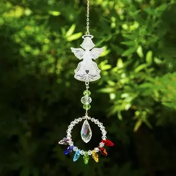 1 шт. Искусственный хрустальный ангел, дерево жизни, ловец солнца, звезды, луна, подвесные украшения для дома, отлично подходят для украшения окна, спальни, сада