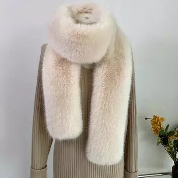 1 шт. искусственный мех лисы пушистый теплый искусственный меховой шарф длинный шарф воротник мао плюшевый шарф шаль