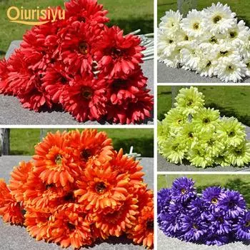 1 шт. искусственный шелковый цветок герберы Свадебная вечеринка букет домашний сад декор счастливая жизнь светло-фиолетовый