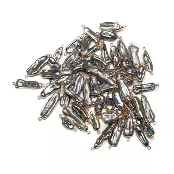 1 шт., искусственный жемчуг барочный соединитель, черный нерегулярный прямоугольник в стиле Диабло, подвески-шармы, соединители для изготовления ювелирных изделий своими руками для женщин, ремесло 1025 мм 1Pc/1025mm чёрный