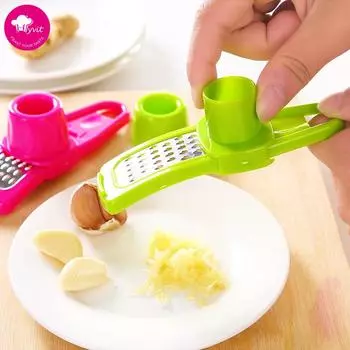 1 шт. Измельчитель чеснока Пресс многофункциональный ручной измельчитель имбиря чеснока терка чеснокочистка кухонные инструменты красный