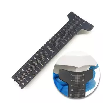 1 шт. Измеритель дентальных сосочков с титановым покрытием, папиллометр, стоматологические лабораторные инструменты, линейка для измерения губ из нержавеющей стали 1 pc Titanium