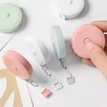 1 шт., измерительная лента цвета макарон, 150 см, 60 дюймов, метрическая имперская гибкая линейка, портативная рулетка, канцелярские принадлежности