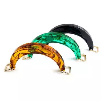1 шт. Износостойкая ручка из смолы своими руками с пряжкой янтарного градиента сумки аксессуары сумки ручки сменные U-образные