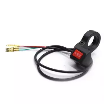 1 шт. износостойкий тумблер на руль с 3-скоростным модулем 22 мм 7/8 дюймов переключатель управления на руль для мотоцикла велосипеда чёрный