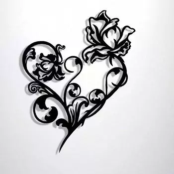 1 шт. Изогнутая ветка Rosey Минималистский металлический настенный арт-объект - Современный домашний декор для спальни, гостиной или ванной комнаты TY7338 разноцветный