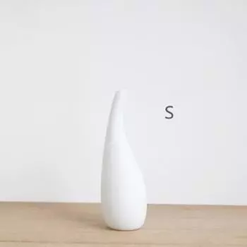 1 шт. изящная белая керамическая ваза, контейнер для цветов, настольная столешница для дома, декоративная посуда для цветов, декор для гостиной S