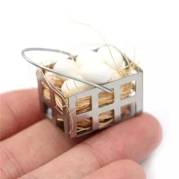 1 шт. Изысканная работа, как в реальной жизни, металлическая корзина с яйцом, яйцо съемное 1:12 кукольный домик