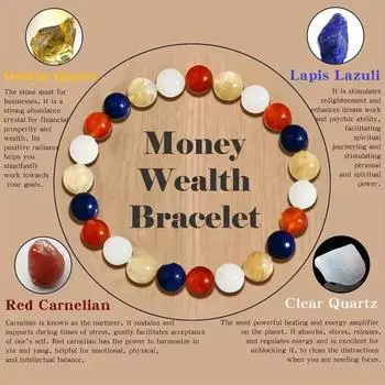 1 шт. изысканный агатовый кристалл модный стиль натуральный камень красочный браслет из бисера для мужчин и женщин вечерние повседневный подарок MULTI