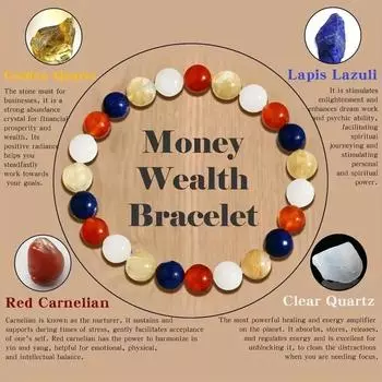 1 шт. изысканный агатовый кристалл модный стиль натуральный камень красочный браслет из бисера для мужчин и женщин вечерние повседневный подарок MULTI