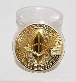 1 шт. Эфириум биткоин виртуальная памятная монета металлический позолоченный серебряный памятный значок обмен подарками рекламные подарки золотой