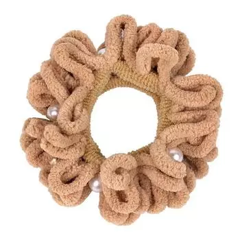 1 шт. Элегантная резинка для волос, прочная резинка для волос в корейском стиле, жемчужные аксессуары, плюшевая веревка для волос