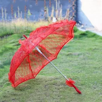 1 шт. Элегантный реквизит для танцевального выступления, фотография, винтажный европейский свадебный зонтик, романтические церемонии, 60 см красный