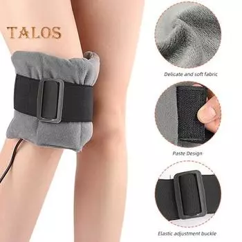 1 шт. Электрический подогреваемый наколенник 12 В розетка 3 уровня регулируемый коленный сустав артрит обезболивающий бандаж с регулятором температуры серый