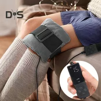 1 шт. Электрический подогреваемый наколенник 12 В розетка 3 уровня регулируемый коленный сустав артрит обезболивающий бандаж с регулятором температуры серый