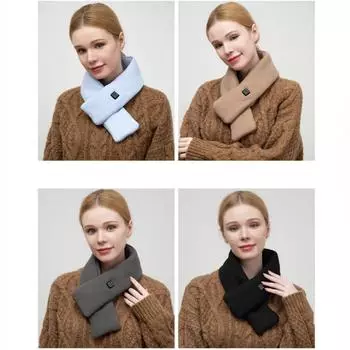 1 шт. Электрический шарф с подогревом, зимние электрические шарфы для мужчин и женщин, согревающий шарф для защиты плеч и шеи серый