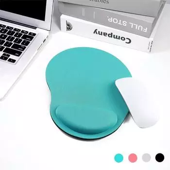 1 шт. Эргономичный коврик для мыши с поддержкой запястья Eva — противоскользящий, прочный, удобный — для офиса, компьютера, ноутбука One size чёрный