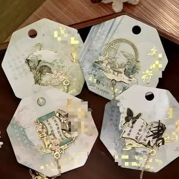 1 шт. Эстетическая ретро китайская закладка изысканная металлическая бабочка закладка для книг винтажная закладка для книг ученик учитель подарок