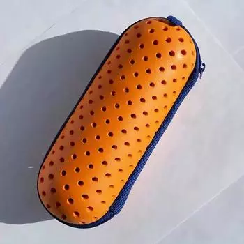 1 шт., ЭВА, ящик для хранения очков для плавания, сумка для очков, мягкая коробка для очков, дышащая сумка для солнцезащитных очков, чехол для очков для чтения, для студентов оранжевый