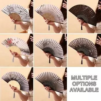 1 шт., каллиграфия, живопись тушью, веер, летний складной античный стиль, танцевальный элегантный восточный декор