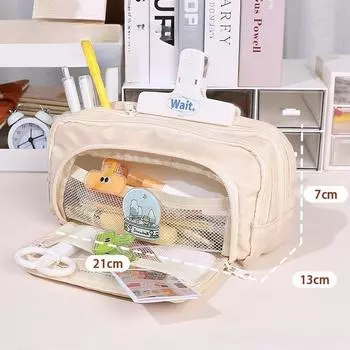1 шт. Канцелярская сумка, пенал, большая емкость, пенал, канцелярская коробка, косметичка, портативные подарки
