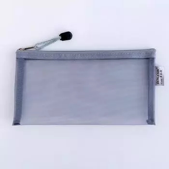 1 шт. Канцелярская сумка простая застежка-молния большой емкости прозрачный портативный чехол 1PC серый
