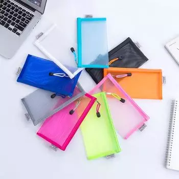 1 шт. Канцелярская сумка простая застежка-молния большой емкости прозрачный портативный чехол 1PC