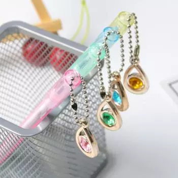 1 шт. Канцелярские принадлежности для школы, милые кавайные креативные подвески в виде капель воды, офисные милые симпатичные милые гелевые ручки Ink Color:Black