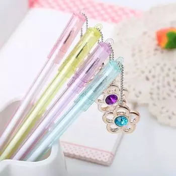 1 шт. канцелярские принадлежности Girly Heart Blossom драгоценный камень кулон гелевая ручка канцелярские принадлежности
