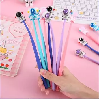 1 шт., канцелярские принадлежности, школьные принадлежности, милые креативные мягкие офисные космонавты, милая красивая гелевая ручка