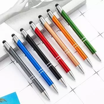 1 шт. Канцелярские принадлежности для офиса и школы, цветной сенсорный экран, шариковая ручка, симпатичная металлическая ручка Ink ColorBlack