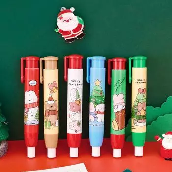 1 шт. канцелярский пресс растягивающийся рождественский резиновый школьные принадлежности прекрасный творческий новинка детские подарки карандаш ластик