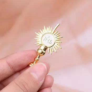 1 шт. католический христианский Иерусалимский крест брошь значок религиозные украшения Halo подарки 2.6*1.2cm золотой