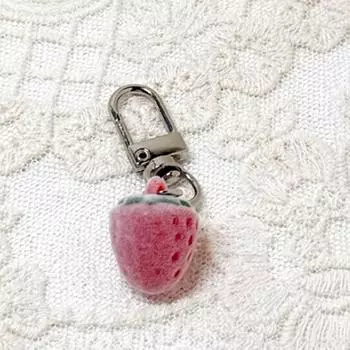 1 шт. Kawaii милый желейный брелок клубника украшение рюкзак кулон для девочек кошелек подарки ювелирные изделия