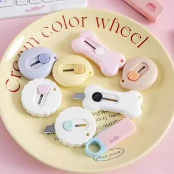 1 шт. Kawaii мини-карманный медведь INS универсальный нож коробка нож резак для бумаги ремесленная упаковка канцелярские принадлежности