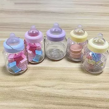 1 шт. Kawaii мини прозрачная молочная бутылка бусина цепочка брелок для хранения бутылки подвесное украшение игрушка кулон подарки