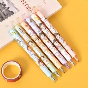 1 шт., кавайная клейкая ручка, милая мультяшная девушка, динозавры, акула, скрапбук, клейкая ручка для вставки, Нелипкий блокнот для заметок, школьные принадлежности 15cm