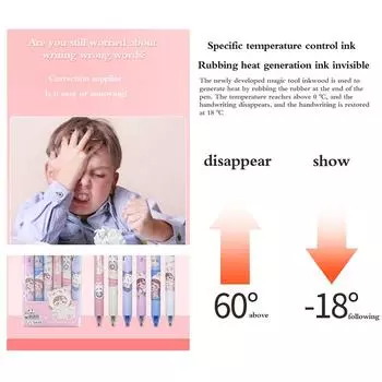 1 шт. кавайные зайчики и девушки мультфильм стираемая гелевая ручка школьные канцелярские принадлежности