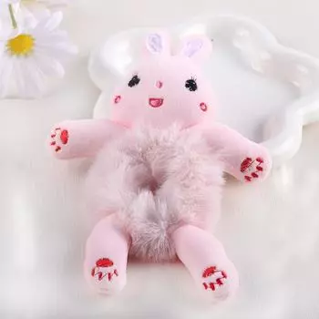 1 шт. кавайные женские эластичные аксессуары для волос с резиновой головкой, мультяшная плюшевая лягушка, панда, кролик, кошка