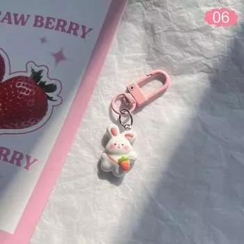 1 шт. кавайный милый кролик брелок мультяшное животное кулон девушка рюкзак украшения ювелирные изделия лучший друг подарок