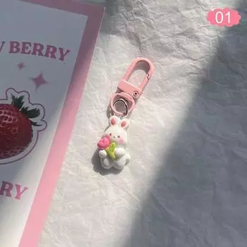 1 шт. кавайный милый кролик брелок мультяшное животное кулон девушка рюкзак украшения ювелирные изделия лучший друг подарок