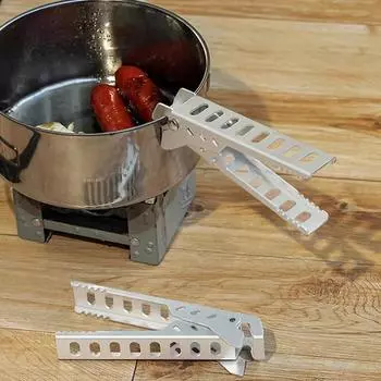 1 шт. Кемпинг, походы, антиожоговый захват для сковороды, миски, уличный зажим для горшка, аксессуары для посуды для пикника, походная посуда для барбекю серебряный