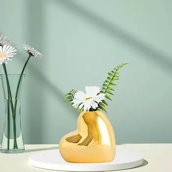 1 шт. Керамическая бутылка, креативная маленькая ваза, украшение для аромата в форме сердца, бутылка для украшения дома 5,5x3,3x4,8 см