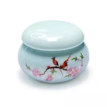 1 шт., керамическая чашка для ногтей с крышкой, акриловая жидкая пудра, керамическая чашка для дизайна ногтей, акриловая жидкая пудра, фарфоровый контейнер для посуды Dappen синий