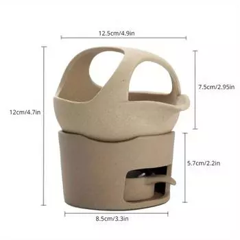 1 шт. керамическая курильница для благовоний, грубая керамика, аромакуритель, креативная лампа для эфирного масла кунг-фу, подсвечник для чайной церемонии, домашний декор чёрный