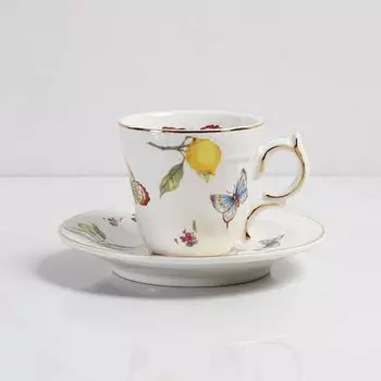 1 шт. Керамическая обеденная тарелка в европейском стиле с узором в виде лимона, обеденная тарелка для стейка, керамическая кофейная чашка, набор десертных тарелок в западной кухне