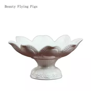 1 шт. керамическая тарелка для фруктов, украшение для дома, тарелка для подношений в зале Будды, утварь и принадлежности Будды